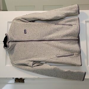 Patagonia Light Gray Full-Zip Fleece Jacket